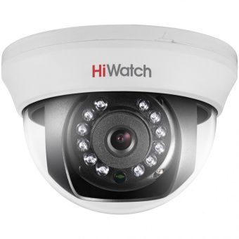 2Мп HD-TVI купольная камера для помещений HiWatch DS-T201 с ИК-подсветкой